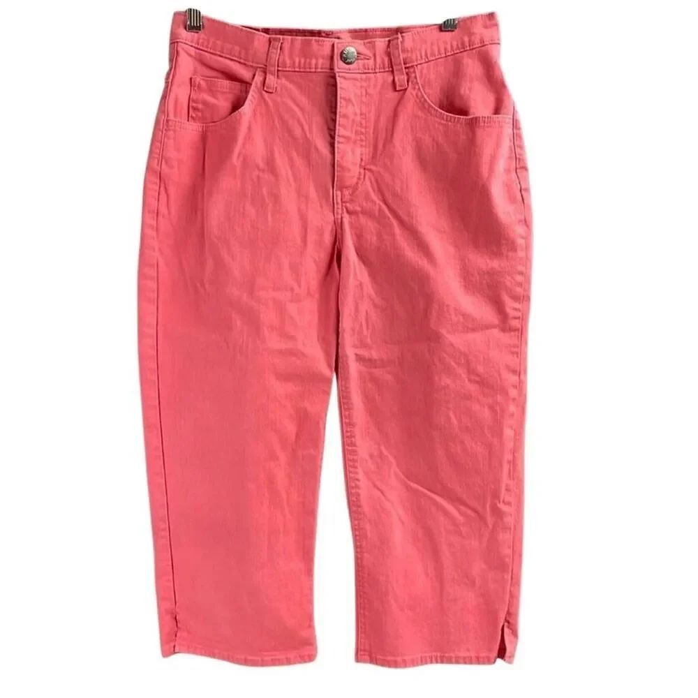 Women’s Coral Crop Pants Size 10 Medium Relaxed Fit Summer Casual Chic
